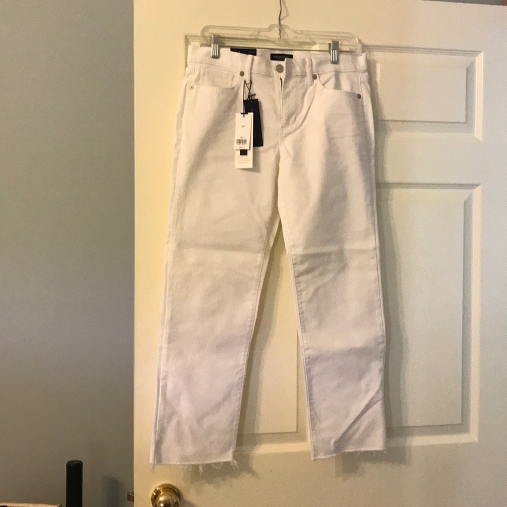 NWT Banana Republic size 28 white girlfriend jeans